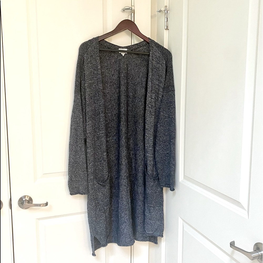 Plus Size 1x CASLON Long Cardigan, Dark Navy, Nordstrom Brand